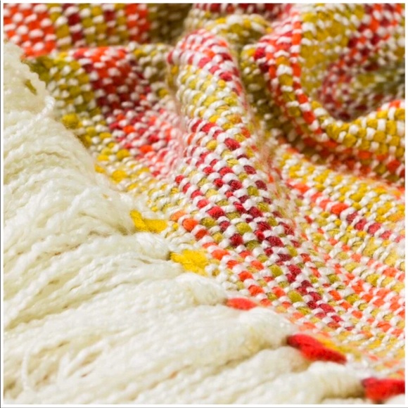 🧶Chunky Yarn🧶 MultiColor Throw Blanket-Blood Orange- - Picture 4 of 9